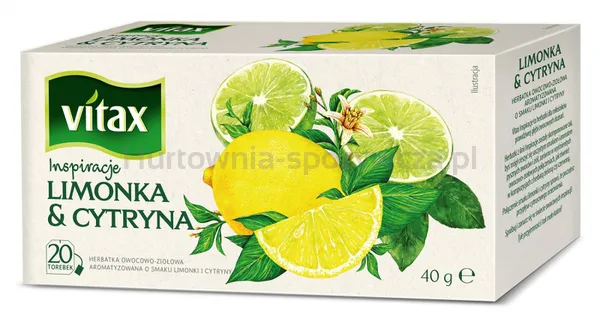 Vitax Herbata Inspirations Limonka Z Cytryną, 20 Torebek