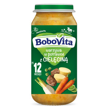 Bobovita Warzywa W Potrawce Z Cielęciną Po 12 Miesiącu 250 G