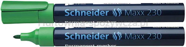 Marker permanentny SCHNEIDER Maxx 230, okrągły, 1-3mm, zielony