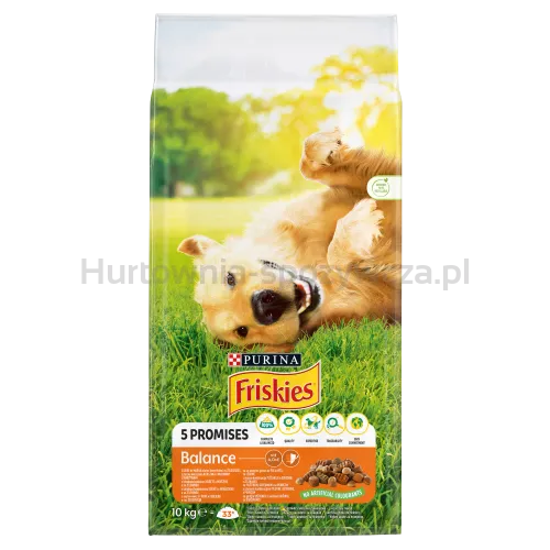 Friskies Balance Z Pyszną Mieszanką Kurczaka I Wołowiny Z Warzywami 10 Kg