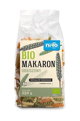 Makaron (Orkiszowy Trójkolorowy) Ślimaczki Bio 250 G - Niro [BIO]