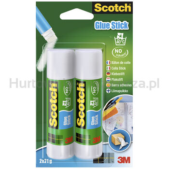 Klej w sztyfcie Scotch®, do papieru, nietoksyczny, 2x 21g