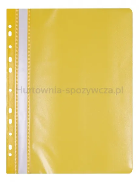 Skoroszyt OFFICE PRODUCTS, PP, A4, miękki, 100/170mikr., wpinany, żółty