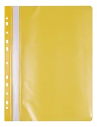 Skoroszyt OFFICE PRODUCTS, PP, A4, miękki, 100/170mikr., wpinany, żółty