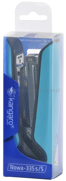 Kangaro Zszywacz Nowa-335S/S, zszywa do 30 kartek, metalowy, w pudełku PP, turkusowy