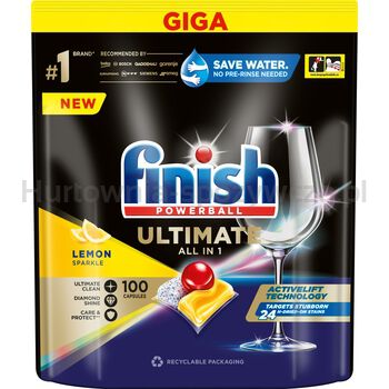 Finish Tabletki Do Zmywarki Ultimate All-In-1 100 Lemon