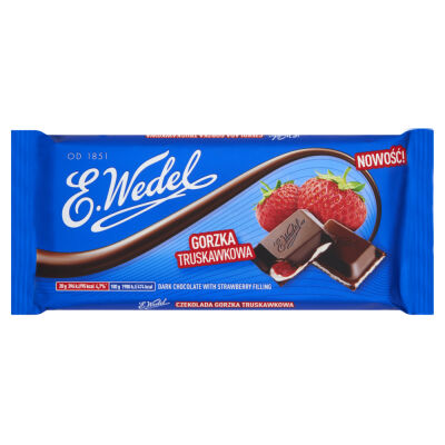 Wedel Czekolada Gorzka Truskawkowa 100G