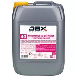 Jax Professional Płyn myjący do zmywarek z aktywnym chlorem „40” 10L