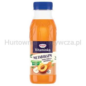 Hortex Vitaminka jabłko, marchew, brzoskwinia Sok butelka aPet 300 ml kaucja (w tym +0,50 zł/szt. zwrotnej kaucji)
