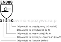 Rękawice Robocze Donau Safety, Skóra Kozia Po Stronie Dłoni, Ściągacz, Rozm. 7/S, Biało-Granatowe - 5