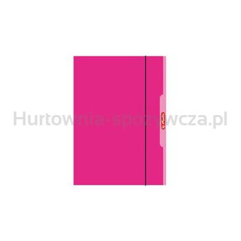 Herlitz teczka rysunkowa A4 z gumką różowa color blocking