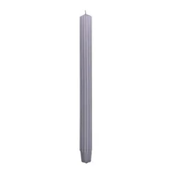 Świeca Stołowa Długa Ryflowana Donau Home, 25X300 Mm, 4 Szt., Szara