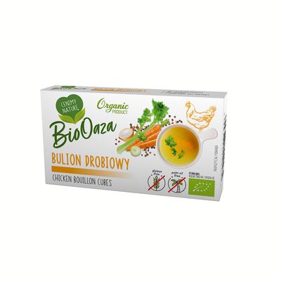 Bulion - Kostki Drobiowe Bez Dodatku Cukrów Bezglutenowe Bio (6 X 11 G) 66 G - Biooaza [BIO]