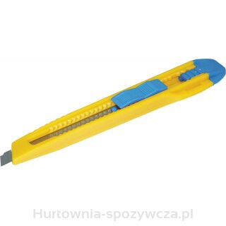 Nóż Biurowy Donau 9Mm, Plastikowy, Z Blokadą, Niebiesko-Żółty