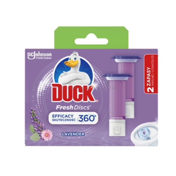 Żelowe krążki do toalet duck lavender duo zapas 2x36ml<br>(Data 30.11.2025)