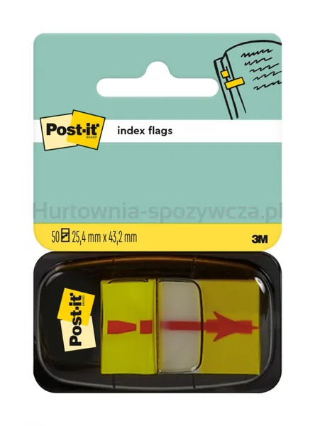 Post-It Zakładki indeksujące z nadrukiem „wykrzyknik” (680-33), PP, 25,4x43,2mm, 50 kart. 