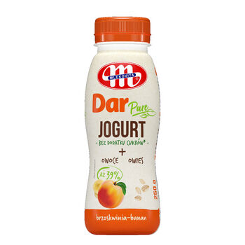 Mlekovita Jogurt pitny Dar Pure brzoskwinia-banan 250g