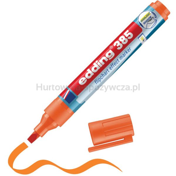Marker do efektów na flipchartach e-385 EDDING, pomarańczowy - 3