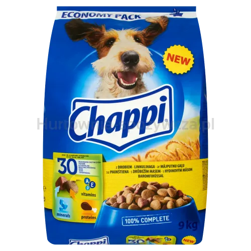 Chappi Karma Dla Psów Sucha Drób 9Kg