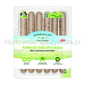 Goodvalley Kiełbaski Białe 100% Mięsa Bez Konserwantów 250G 