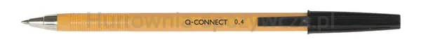 Długopis Q-CONNECT z wymiennym wkładem 0,4mm (linia), czarny