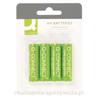 Baterie super-alkaliczne Q-CONNECT AA, LR06, 1,5V, 4szt.