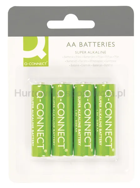 Q-Connect Baterie super-alkaliczne AA, LR06, 1,5V, 4szt.