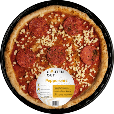 Pizza Z Serem Mozzarella I Kiełbasą Pepperoni Bezglutenowa 330 G - Gluten Out [BIO]