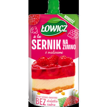 Łowicz deser ryżowo-owocowy sernik na zimno z malinami 100 g