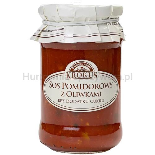 Sos Pomidorowy Z Oliwkami Bez Dodatku Cukru 340 G - Krokus [BIO]