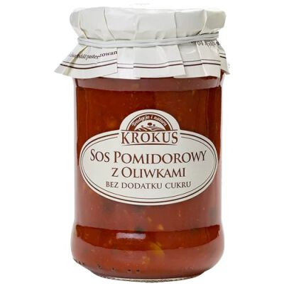 Sos Pomidorowy Z Oliwkami Bez Dodatku Cukru 340 G - Krokus [BIO]