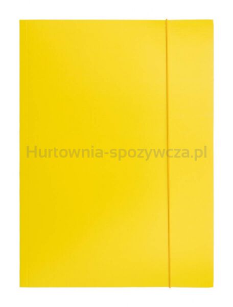 Teczka z gumką OFFICE PRODUCTS, karton/lakier, A4, 320gsm, 3-skrz., mix kolorów - 4