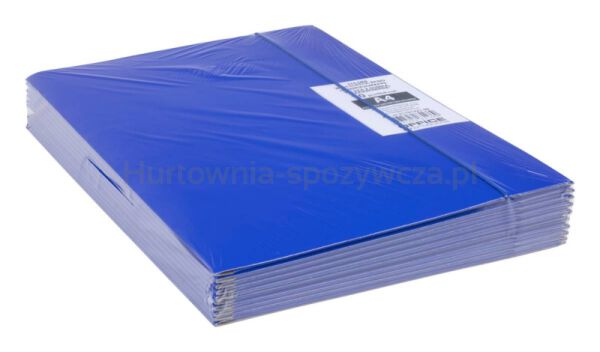 Teczka z gumką OFFICE PRODUCTS, karton/lakier, A4, 320gsm, 3-skrz., mix kolorów - 7