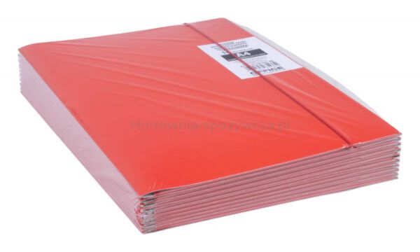 Teczka z gumką OFFICE PRODUCTS, karton/lakier, A4, 320gsm, 3-skrz., mix kolorów - 11
