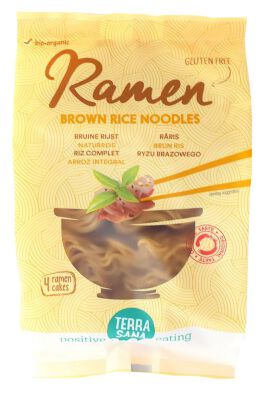 Makaron (Ryżowy Razowy) Ramen Bezglutenowy Bio 280 G - Terrasana [BIO]