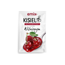 Kisiel z kawałkami owoców - błyskawiczny wiśnia emix 30g