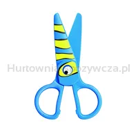 Nożyczki szkolne KEYROAD, 12,2cm, bezpieczne, ryba, blister, niebieskie - 2