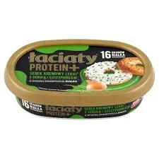 Łaciaty Serek śmietankowy Protein z cebulą i szczypiorkiem 135g lekki