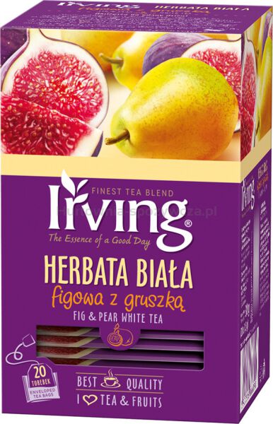 Herbata IRVING, biała, figa z gruszką, 20 kopert