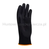 Rękawice DONAU SAFETY PU Black, kat. II, rozm. 7, czarne - 3