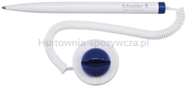 Długopis Klick-Fix-Pen SCHNEIDER, na sprężynce, samoprzylepny, M, blister, biały / niebieski - 2
