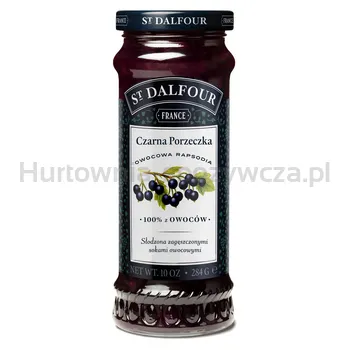 St.Dalfour Owocowa Rapsodia. Produkt owocowy z czarnych porzeczek słodzony zagęszczonymi sokami owocowymi 284 g