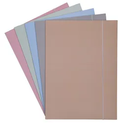 Teczka Z Gumką Office Products, Pastel Soft Touch, Karton/Lakier, A4, 320Gsm, 3-Skrz., Mix Kolorów