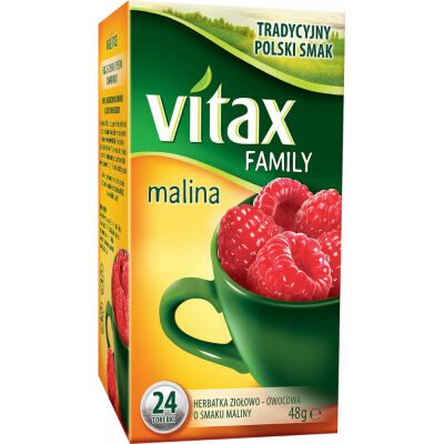 Vitax Herbata Family Malina 24 Torebki X 2G