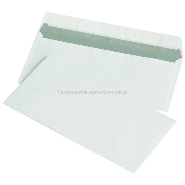 Koperty z taśmą silikonową OFFICE PRODUCTS, HK, DL, 110x220mm, 80gsm, 1000szt., białe