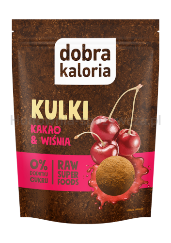 Kulki Daktylowe Kakao & Wiśnia Bez Dodatku Cukrów 58 G - Dobra Kaloria [BIO]