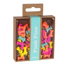 Zestaw Apli Fluor Collection, Pinezki Beczułki, 50 Szt., Mix Kolorów