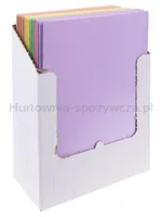 Teczka z gumką OFFICE PRODUCTS Pastel, karton/lakier, A4, 300gsm, 3-skrz., mix kolorów - 2
