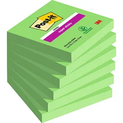 Post-It Karteczki Samoprzylepne Super Sticky (654-6Ss-Aw), 76X76Mm, 1X90 Kartek, Zielone 