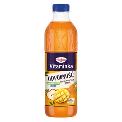 Hortex Vitaminka Odporność Jabłko, marchew, mango butelka Pet 1L kaucja (w tym +0,50 zł/szt. zwrotnej kaucji)